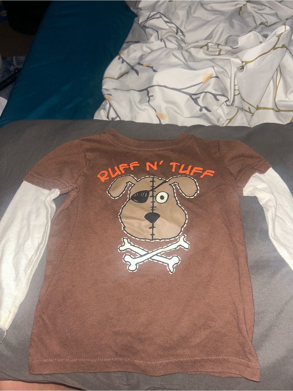 🌼2 for $5🌼 Kids Ruff N' Tuff Brown Layered-Look Long Sleeve Tee